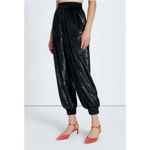 7 FOR ALL MANKIND Luxe Elastic Waist Jogger in Black Shine // M - Picture 3 of 14